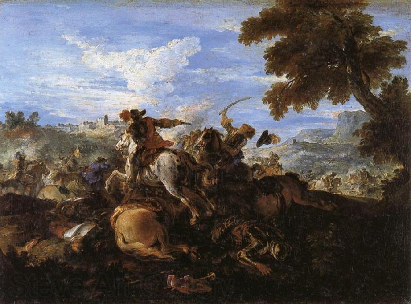 Parrocel, Joseph Cavalry Battle Germany oil painting art